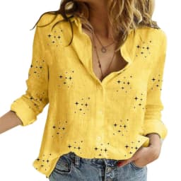 Elegant Cotton Linen Shirts Women Casual Solid Button Lapel Blouses Shirts Spring Summer Long Sleeve Loose Tops Tunic Blusas