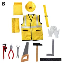 Construction Workers Clothing Toddlers Small Woodworking Dress Up Clothes Construction Toy Set To The Best Gift for Children