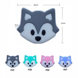 BOBO.BOX 10pcs Silicone Beads Animal Koala Raccoon Food Grade Baby Silicone Teething Toy BPA-Free DIY Pacifier Chain Accessories