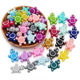 BOBO.BOX 10pcs Silicone Beads Animal Koala Raccoon Food Grade Baby Silicone Teething Toy BPA-Free DIY Pacifier Chain Accessories