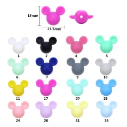 BOBO.BOX 10pcs Silicone Beads Animal Koala Raccoon Food Grade Baby Silicone Teething Toy BPA-Free DIY Pacifier Chain Accessories