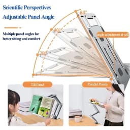 Eary Laptop Mount for Desk Laptop Arm Mount with 360°Rotating for Notebook up to 17 inch Adjustable Foldable Laptop Stand Holder