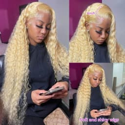 613 Blonde Lace Front Wig 13X6 Hd Lace Frontal Wig Curly Lace Front Human Hair Wig 13X4 Deep Wave Frontal Wigs For Women