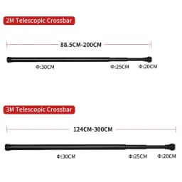 SH 2M/3M Retractable Crossbar Universal Interface Background Cloth Crossbar Suitable For Photo Studio Photography Accessories