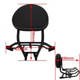 2018-2023 Motorcycle Passenger Backrest Set Sissy Bar Luggage Rack Rear Carrier Kit Back Cushion Rest Pad For Bmw K1600B Bagger