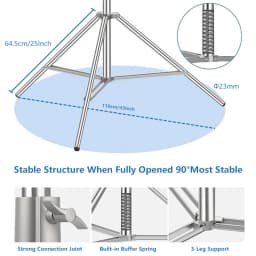 200/280cm Super Stable Tripod Metal Light Stand l Air Pressure Bearing 15kg For Ring Light Live Youtube and Photography Softbox