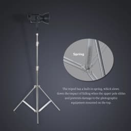 200/280cm Super Stable Tripod Metal Light Stand l Air Pressure Bearing 15kg For Ring Light Live Youtube and Photography Softbox