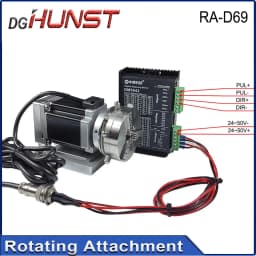DGHUNST D69 CNC Router Laser Marking Machine Rotary Axis Chuck for Ring Bracelet Jewelry Engraving Auto Lock Rotary Attachment