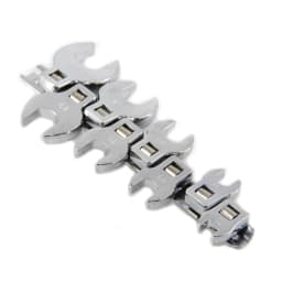 8Pcs 3/8 Inch Drive Crowfoot Wrench Set 10 to 22mm Metric/SAE Imperial Chrome Plated Crow Foot Open End Spanner Brake Wrenches