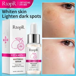 RtopR Vitamin C Whitening Essence Brightens Skin Removes Freckles Repairs Face Skin Wrinkles Lifts Firms Anti-Aging Face Care