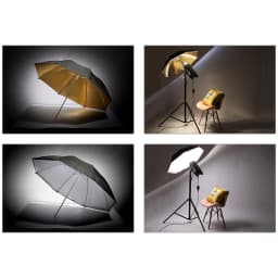 Photo Studio Umbrella Set 33 ' 84 cm White Soft Light Umbrella + Dual-use Reflective Umbrella 4 Pieces Photography Accessories