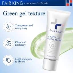 FAIR KING Green Tea Mask Blackhead Nose Oil Control Mask Deep Pore Cleansing Dirt and Blackhead Removal Skin Care Smooth 40g
