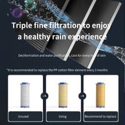 ZhangJi New Propeller Driven Shower Head with Stop Button and Cotton Filter Turbocharged High Pressure Handheld Shower Nozzle