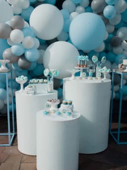 Iron Cylinder Circular Column for Wedding Decoration, Flower Stand Display, Party Cake Pedestal, White and Gold