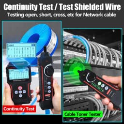 Noyafa NF-8209S Network Cable Tester LCD Display Cable Tracker Poe Checker Detect Length Measure Fault Distance Crimping Test