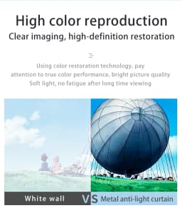 MIXITO Black Edge With Hole 16:9Gray Anti-light Projection Screen 30-133 Inch Outdoor Household Office Portable Projector Screen