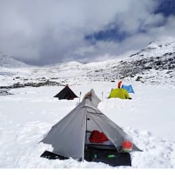 3F UL GEAR LanShan 1 Pro 1 Person Outdoor Ultralight Camping Tent 3/4 Season 230*80*125CM Two Side 20D Silnylon