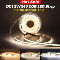 24V 12V 5m 10m COB LED Strip Light 5/8/10mm High Density Flexible LED Ribbon 3000K 4000K 6000K Dimmable LED Tape For Home Decor
