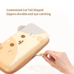 GeekShare Cat Ears Carry Case Compatible with Normal Switch and Switch OLED Portable Hardshell Carrying Case Game Accessories