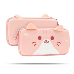 GeekShare Cat Ears Carry Case Compatible with Normal Switch and Switch OLED Portable Hardshell Carrying Case Game Accessories