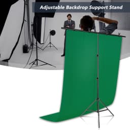 SH T-shape Tripod Stand Background Backdrop With 1.6x2M Black/ White/Green/Gray Background Cloth For Photo Studio Photography