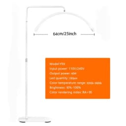 FOSOTO FT-Y9II 25inch Led Lash Light Half-Moon Light Led Video Light With Floor Tripod For Tattoo Beauty Salon Eyelash