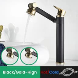 1080 Degree Basin Faucet Kitchen Sink Faucet Bathroom Faucet Mixer Aerator 2 In 1 Black Tap Heated Faucet Gourmet Mixer Tapware