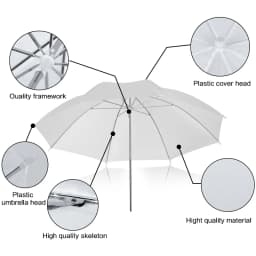 4 Pack 33"/83cm Soft Umbrella White Translucent for Photo and Video Studio Shooting Photography Light Photo Studio Flash