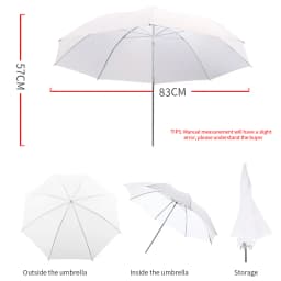 4 Pack 33"/83cm Soft Umbrella White Translucent for Photo and Video Studio Shooting Photography Light Photo Studio Flash