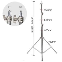 240CM/7.9FT 1/4 Screw Photography DJ Light Tripod Stand For Softboxes Green Screen Umbrella Reflector Photo Studio Lighting