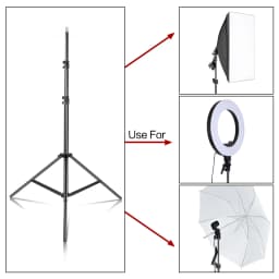 240CM/7.9FT 1/4 Screw Photography DJ Light Tripod Stand For Softboxes Green Screen Umbrella Reflector Photo Studio Lighting