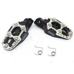 1 Pair Universal 8mm Metal Motorcycle Foot Pegs Pedals Footrests With Spring for Dirt Pit Bike