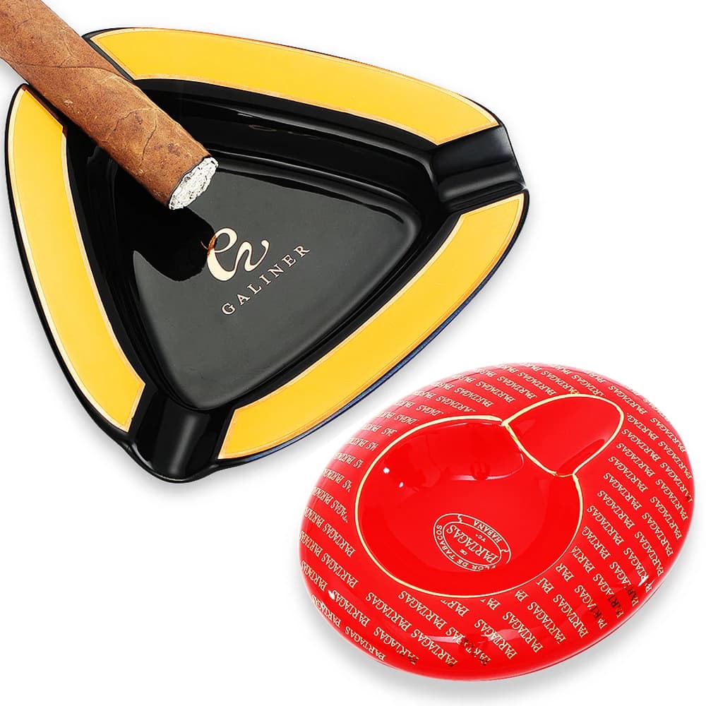 GALINER Ceramic Ashtray Cigar Tool Portable Home Smoking Ash Tray For Cigar Indoor Travel Ashtrays