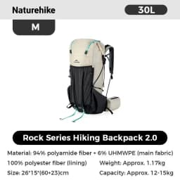 Naturehike Backpack Rock 2.0 Outdoor Men's Women's Hiking Backpack Large Capacity 60+5L Waterproof Climbing Travel Backpack