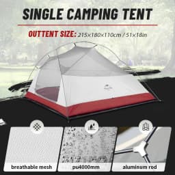 Naturehike Upgraded Cloud Up 3 Person Tent Outdoor Camping Tent Ultralight Waterproof Tent Free Standing Hiking Backpacking Tent