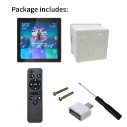 Smart Home Audio System Music Player 2 Channel 4inch Mini Touch Screen Wireless Bluetooth In Wall Amplifier with FM Radio,USB