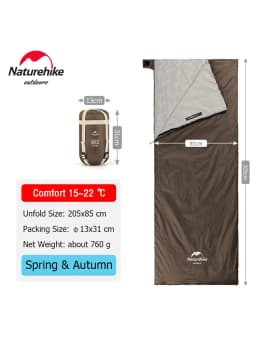 Naturehike Sleeping Bag LW180 Ultralight 3 Season Camping Hiking Sleeping Bags Outdoor Portable Waterproof Cotton Sleeping Bag