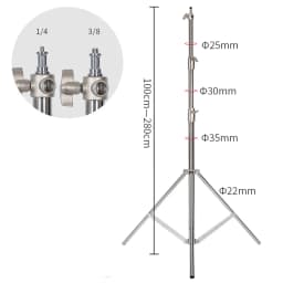 Super Stable Stainless Steel Big Tripod 2.8M Foldable Lighting Stand Tripod Photography For Fill Spot Light Softbox Photo Studio