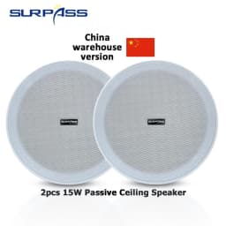 15W PA Sound System 6inch Home Passive In-ceiling Speaker HiFi Recessed Full Range Music Loudspeaker for Hotel Office Gym House