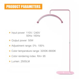 Fosoto Fashion Arc Photography Lamp LED Half-Moon Shaped Light Led Video Lash Light With For Beauty Eyelash Tattoo Makeup