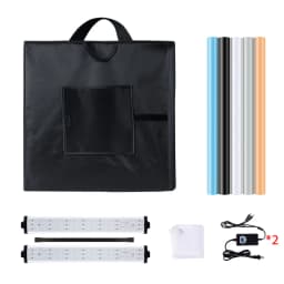 Yizhestudio 60 cm LED light box Folding Photo Studio Softbox light Tent with white yellow black background Accessories box light
