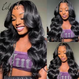 13x4 Body Wave Lace Front Wigs Human Hair Pre Plucked HD Transparent Lace Frontal Wig with Baby Hair 180% Density Gluless Wig