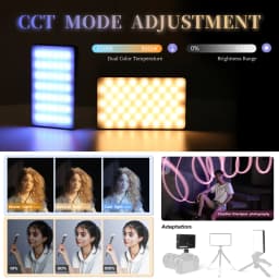 SH W140 RGB Video Light 2500-9000K LED Camera Light 3100mAh With Diffuser Effect Vlog Fill Light Photography Lighting