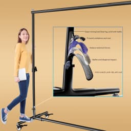 SH 2X2M / 2X3M Background Stand With 4pcs Wheels And 4pcs Fish Clips Photography Backdrop Frame Support For Photo Studio