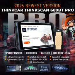 THINKCAR THINKSCAN 689BT PRO AI Diagnostic Tool Topology Mapping J2534 Protocol35 Reset Lifetime Free Update Thinkcar Scan Tool