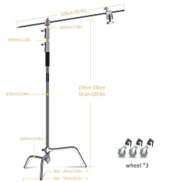 Photographic Equipment Professional Stainless Steel 2.8-3.3m Heavy Duty Light Stand Studio Softbox Heavy Duty Tripod Carrybag