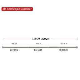 2/3M Universal Telescopic Crossbar Heacy Duty Background Support System Adjust Stand Photography Photo Studio Boom Super Racks
