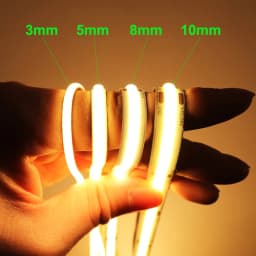 3mm 5mm COB LED Strip 12V 24V Dimmable 3000K 4000K 6000K High Density Flexible RA90 LED Strip Lights For Home Decor