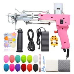Electric Carpet Rug Guns, Carpet Weaving Knitting Machine 2 In 1 Tufting Gun Can Do Cut Pile And Loop Pile With 5-40 Stitches