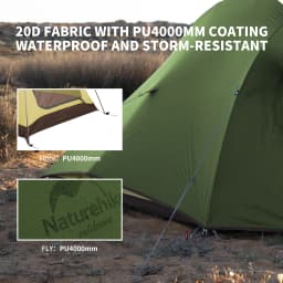 Naturehike Cloud Up 2 Person Tent Outdoor Camping Tent Ultralight 2 Person 20D Tent Free Standing Hiking Travel Backpacking Tent